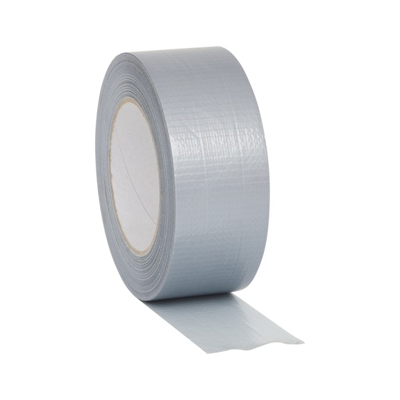 Fabric adhesive tape, silver, 50 mm x 50 m - Fabric adhesive tape