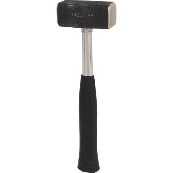 Mallet with steel tube handle and plastic grip, 1000 g - Mallet