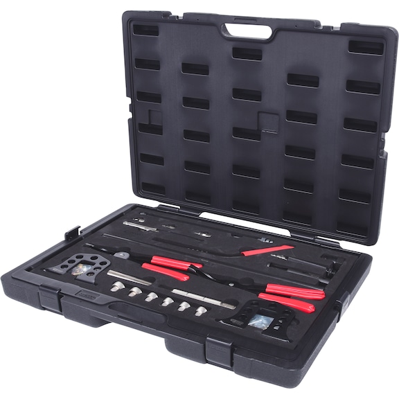 Valve assembly and disassembly tool set, 44 pieces - Cylinder head (automotive, assembly, other)