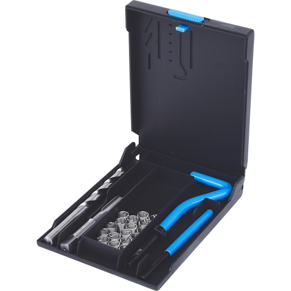 Stainless steel thread repair kit M8x1.0x11 mm, 24 pieces - Thread tool