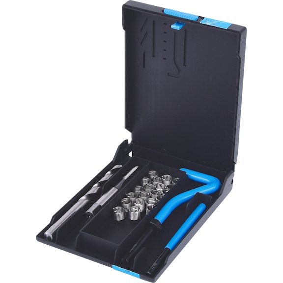 Stainless steel thread repair kit M8x1.25x10.8 mm, 24 pieces - Thread tool