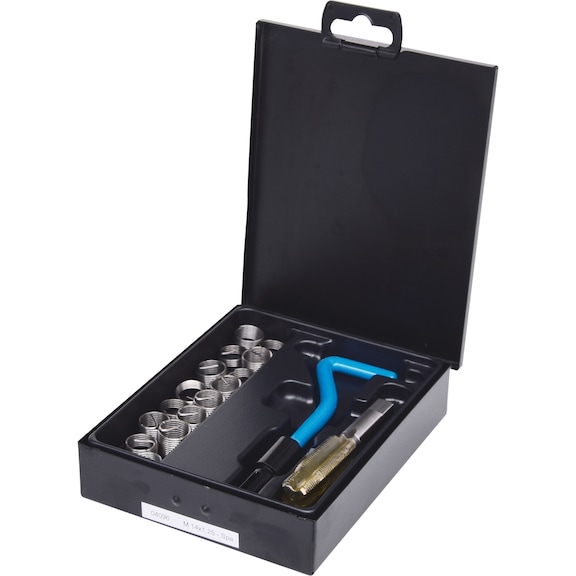 Stainless steel thread repair kit M14x1.25 mm, 17 pieces - Thread tool