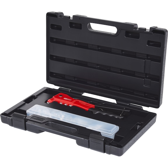 Standard hand riveting pliers set, 205 pieces - Pliers set