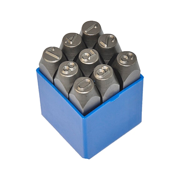 Number embossing stamp set, 9 pieces - Number stamps (set)