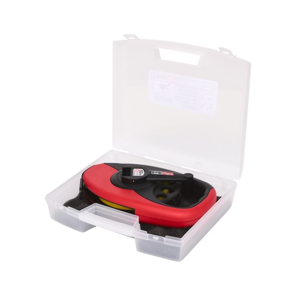 Frame tape measure with yellow steel tape, plastic housing, 50 m - Tape measure