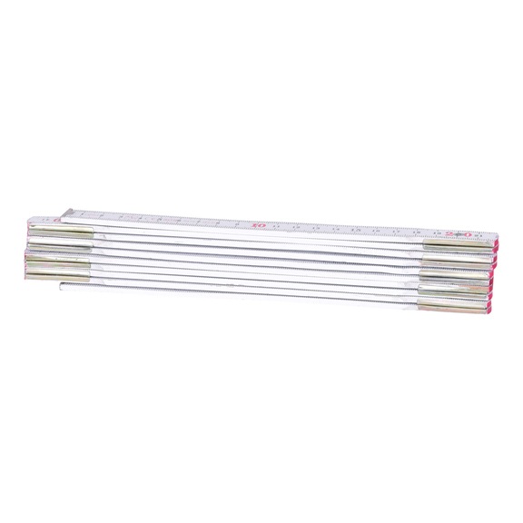 KS TOOLS Wooden folding rule, white, 2 m - Folding rules