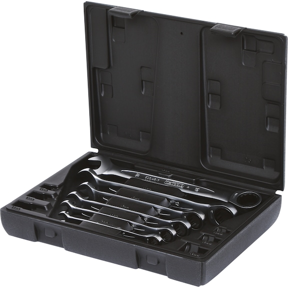 GEARplus ratchet combination wrench set, 6-piece - Combination spanner set