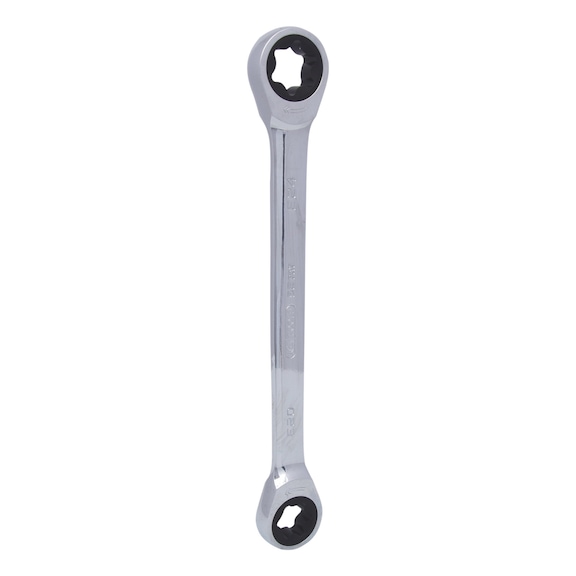 GEARplus TX E double ratchet ring spanner, E20xE24 on hanger - GEARplus TX-E double ratchet ring spanner
