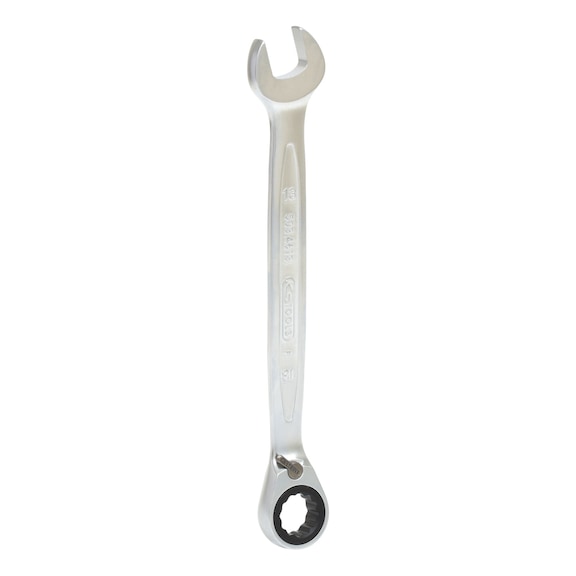 GEARplus ratchet combination spanner, reversible, 13 mm on hanger - GEARplus reversible ratchet ring spanner
