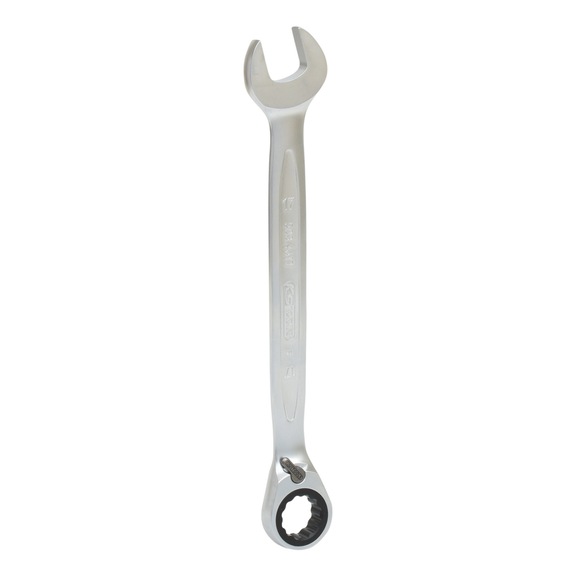 GEARplus ratchet combination spanner, reversible, 17 mm on hanger - GEARplus reversible ratchet ring spanner