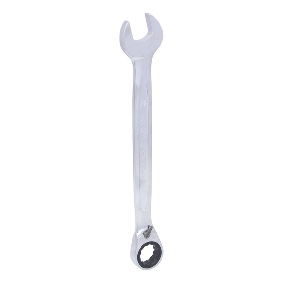GEARplus ratchet ring spanner, reversible, 22 mm on hanger - GEARplus reversible ratchet ring spanner