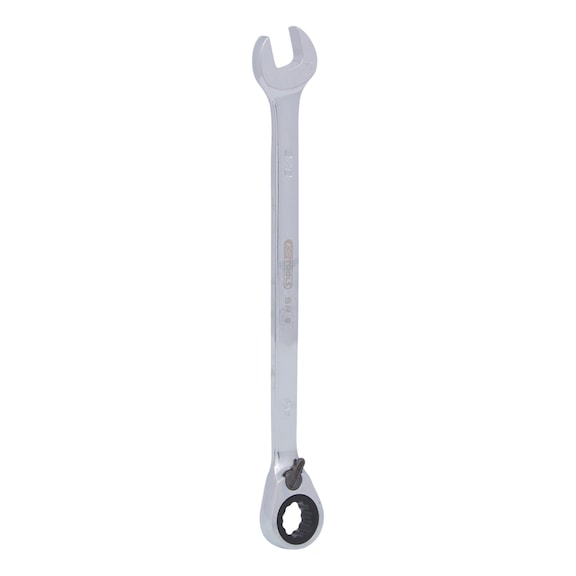 GEARplus ratchet combination wrench, reversible, 3/8 inch on hanger - GEARplus reversible ratchet ring spanner