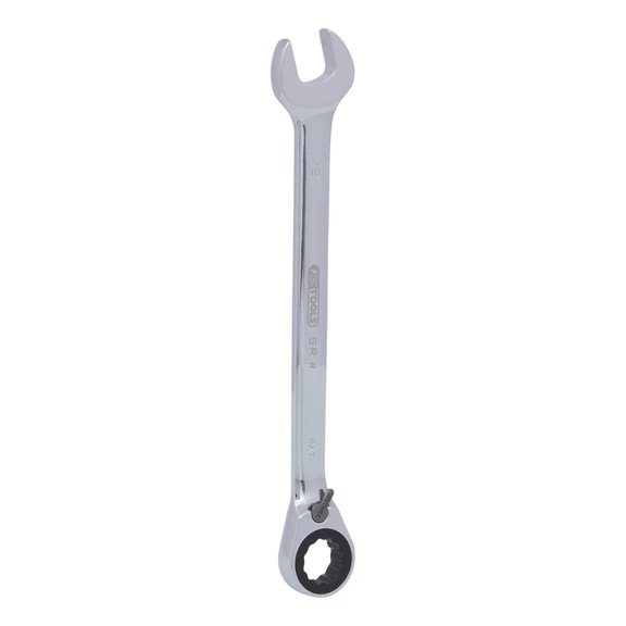 GEARplus ratchet combination wrench, reversible, 1/2 inch on hanger - GEARplus reversible ratchet ring spanner