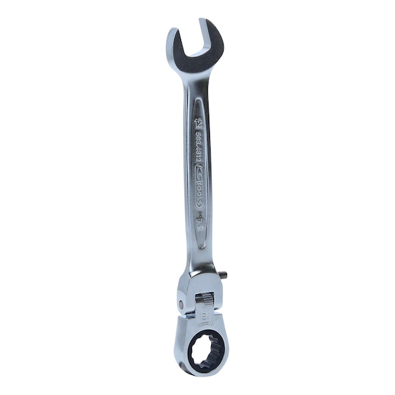 GEARplus ratchet combination wrench, lockable, 12 mm - GEARplus jointed ratchet ring spanner, lockable