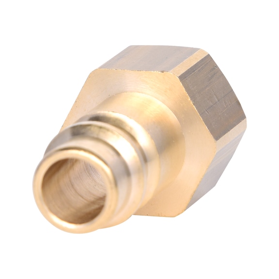 Brass plug nipple with internal thread, G1/4 inch IG - Plug nipple (compressed air tool accessory)
