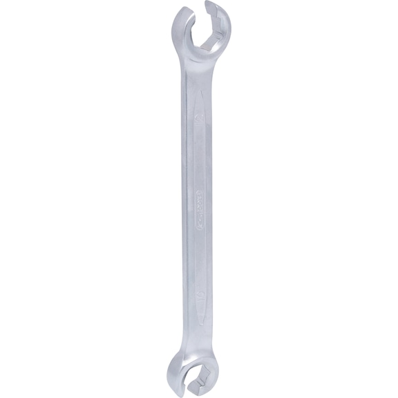 Open double ring spanner, angled, 10x12mm - Open double ring spanner