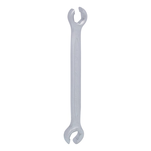 Open double ring spanner, angled, 14x15mm - Open double ring spanner