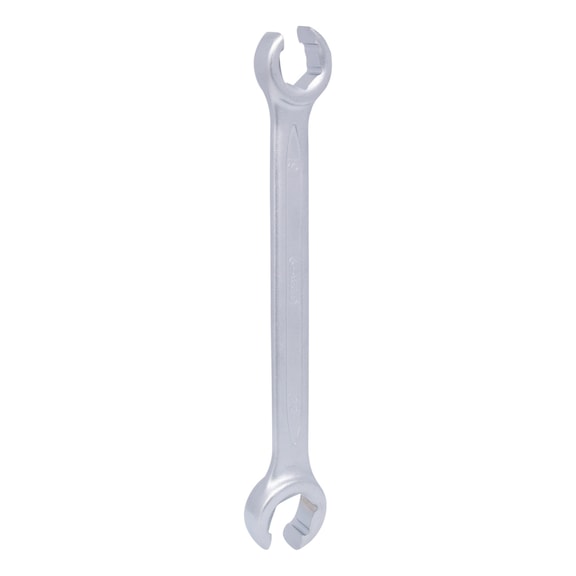 Open double ring spanner, angled, 19x22mm - Open double ring spanner