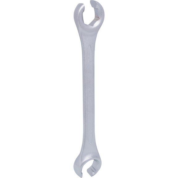 Open double ring spanner, angled, 24x27mm - Open double ring spanner