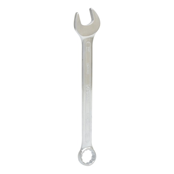 Combination wrench, angled, 19 mm on hanger - Ring spanner, angled