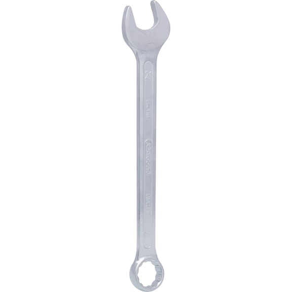 Combination wrench, angled, 21 mm on hanger - Ring spanner, angled