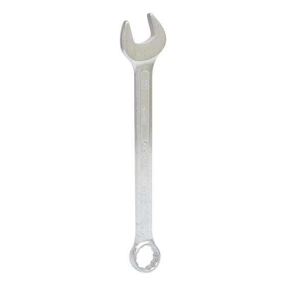 Combination wrench, angled, 22 mm on hanger - Ring spanner, angled