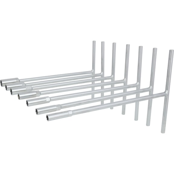 T-handle socket wrench set, 7-piece, 8-14 mm - Socket wrench (set)