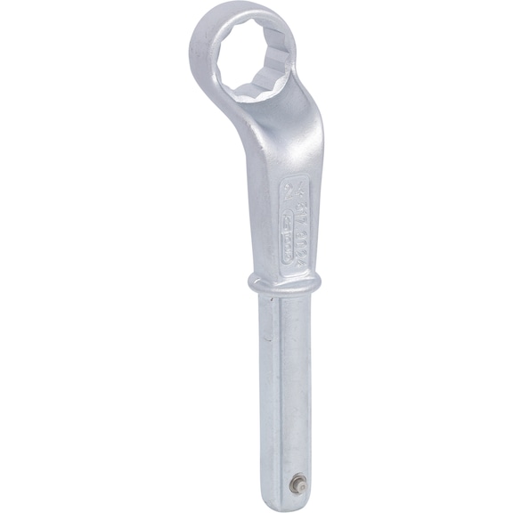 Crimping ring spanner, offset, 24 mm - Pull ring spanner