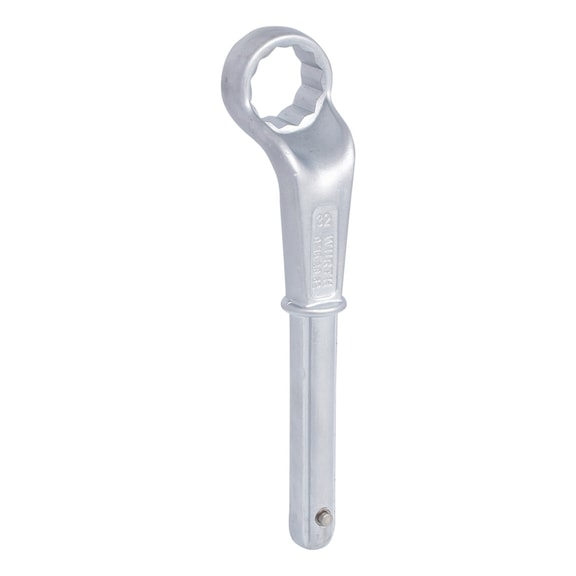 Crimping ring spanner, offset, 32 mm - Pull ring spanner