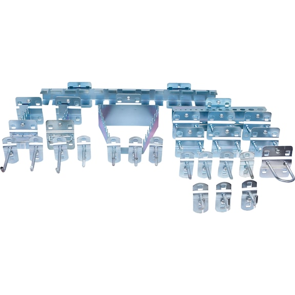 Hook assortment for perforated plates, 28 pieces - Perforated plate hook