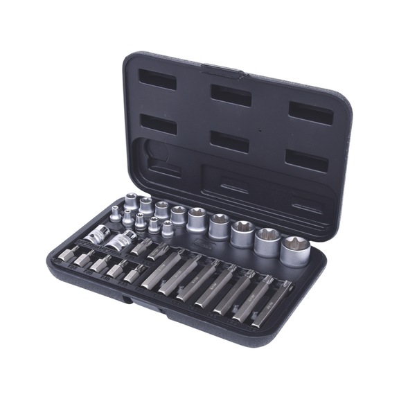 TX socket wrench and bit set, 30-piece Bits with hole - Socket wrench (set)