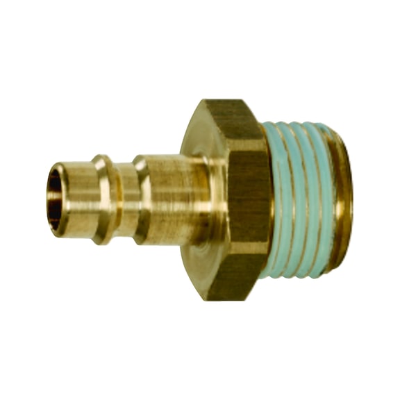 Brass plug nipple with external thread, G3/8 inch AG - Plug nipple (compressed air tool accessory)