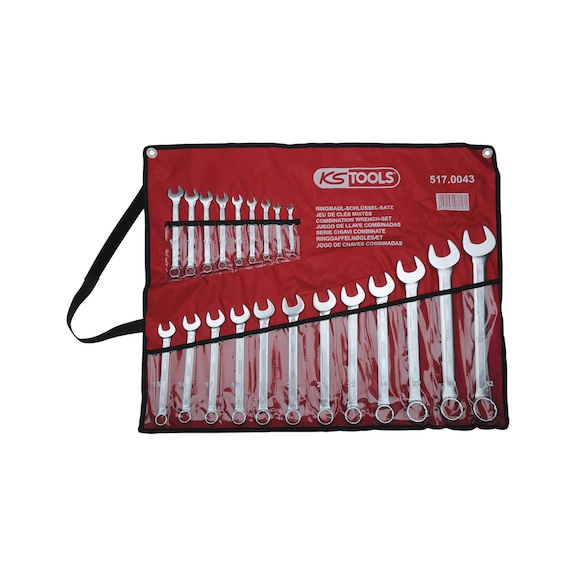 Ring spanner set, offset, 21-piece 6-32 mm - Combination spanner set