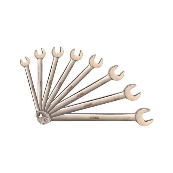 TITANplus combination wrench set, angled, 8-piece - Combination spanner set