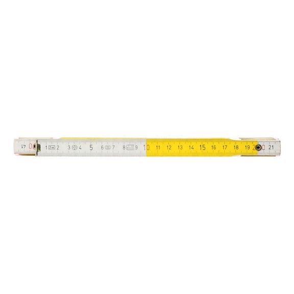 KS TOOLS Holz-Gliederma&szlig;stab, wei&szlig;/gelb, 2m - Gliederma&szlig;st&auml;be