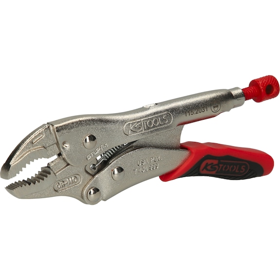 Crimping pliers with easy release, 30 mm, L=125 mm - Grip pliers