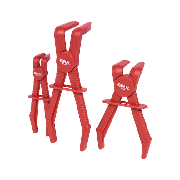 Hose clamp pliers set, 90 degrees, 3-piece - Pliers set
