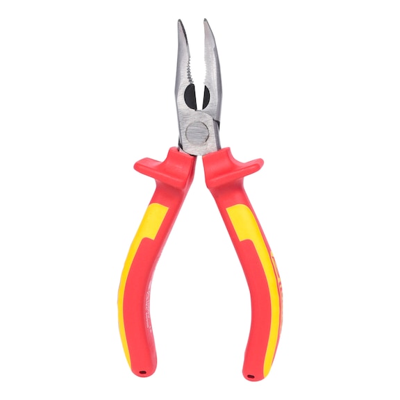 ERGOTORQUE VDE flat round nose pliers, curved, 165 mm - Flat round pliers
