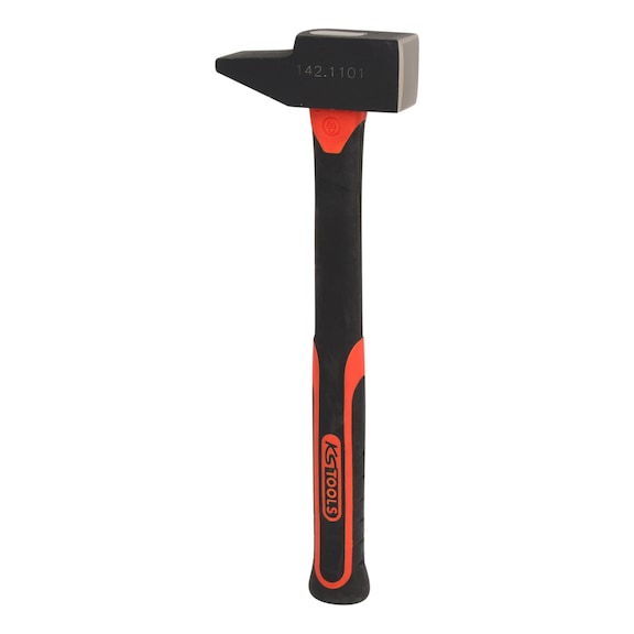KS TOOLS Locksmith's hammer, fibreglass handle, French shape, 1000 g - Sledgehammer