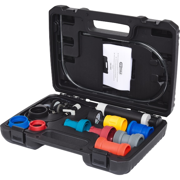 Universal cooling system diagnostic service kit, 12 pieces - Coolant circuit (automotive, assembly, other)