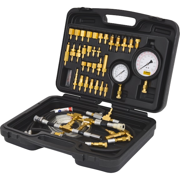 Master fuel injection system pressure tester set for petrol engines, 42 pieces - Fuel system (automotive, assembly, other)