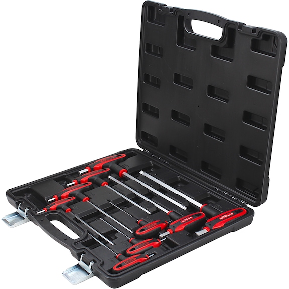 KS TOOLS T-handle hexagon socket ball-end wrench set, 9-piece - Socket wrench (set)