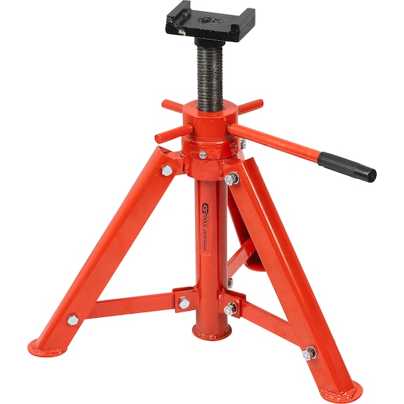 Performance steel spindle jack stand, 12 t, 456–710 mm - Support blocks