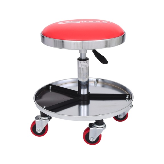 Mobile and height-adjustable stool, load capacity up to 135 kg - Work stool (workshop)