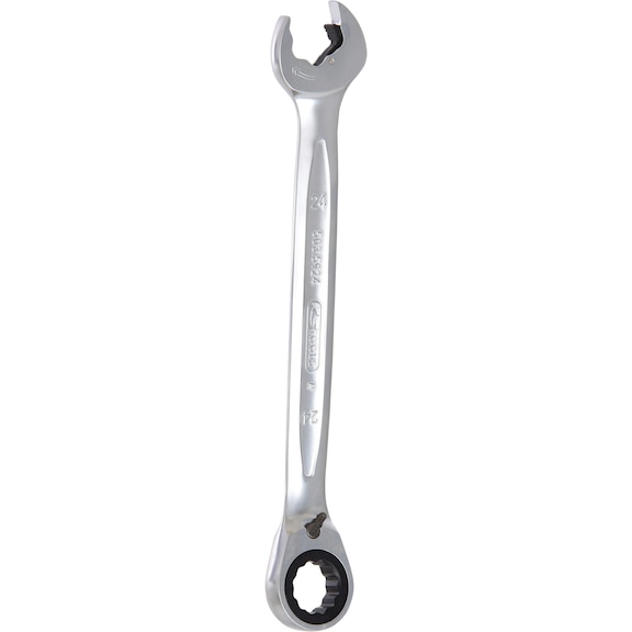 DUO GEARplus combination wrench, open-end ratchet function 24 mm, reversible - DUO GEARplus reversible ring spanner