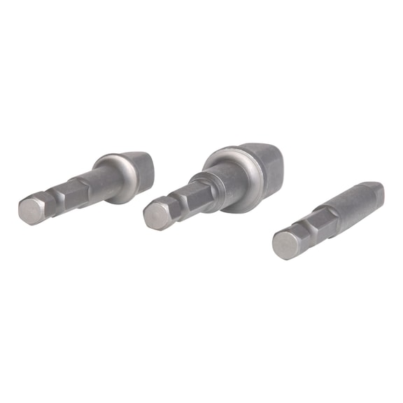 1/4 inch square adapter set, 3-piece - Socket wrench (set)