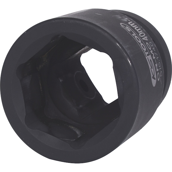 1 inch hex power socket, short, 40 mm - 1-inch hex power socket