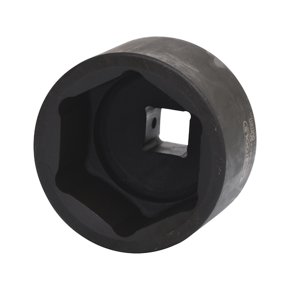 1 inch hex power socket, short, 80 mm - 1-inch hex power socket