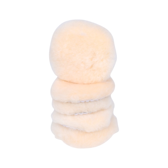 Polishing pad, lambskin, D: 80.0 mm, pack of 5 - Polishing pad