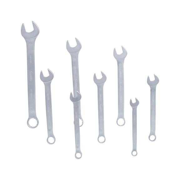 Combination wrench set, 8-piece offset, 8-22 mm - Combination spanner set